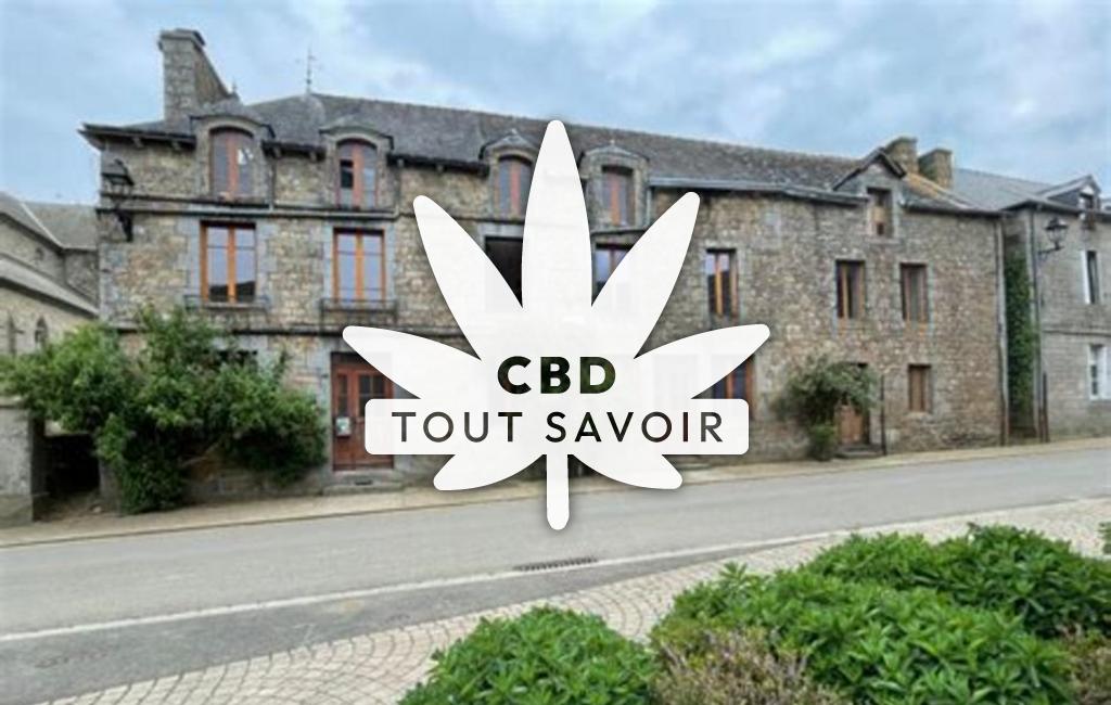 Village à Gomene avec feuille Cannabis CBD