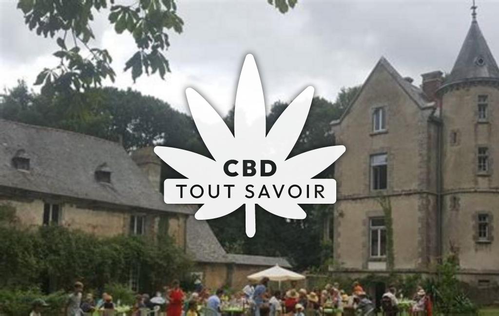 Village à Illifaut avec feuille Cannabis CBD