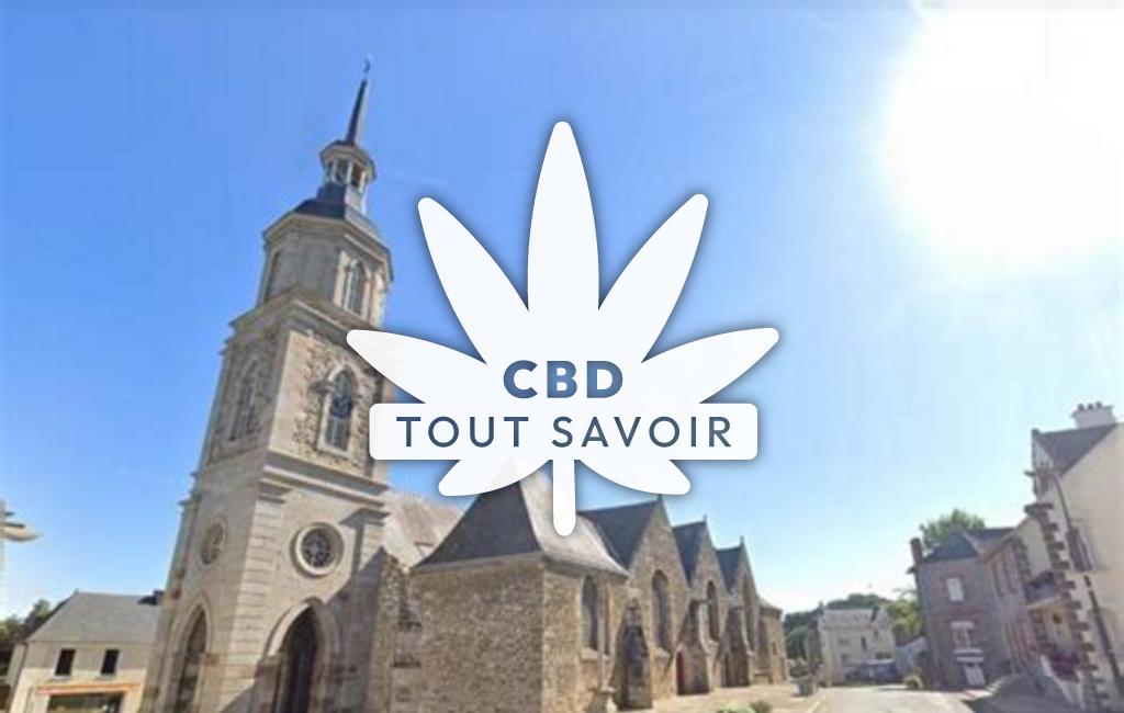 Village à Lanrelas avec feuille Cannabis CBD