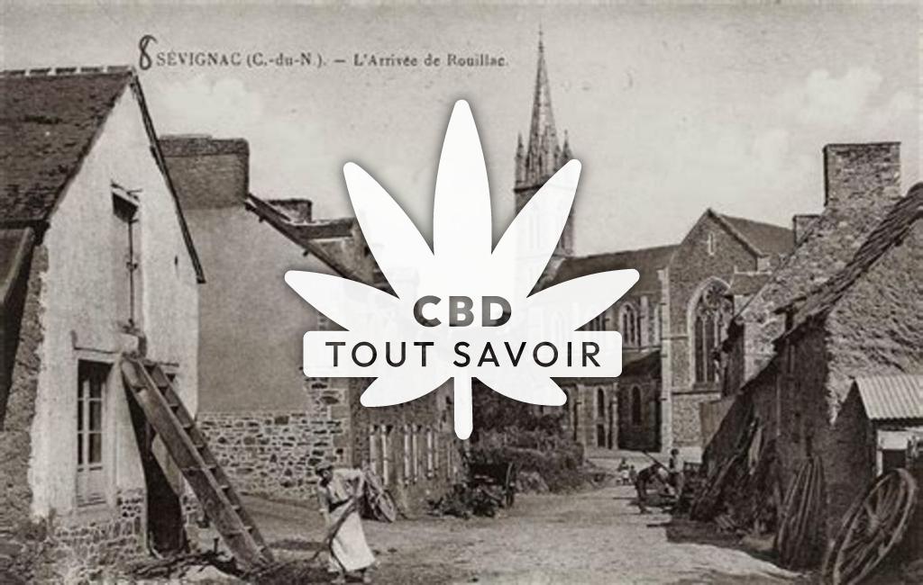Village à Sevignac avec feuille Cannabis CBD