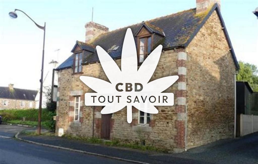 Village à Plouec-du-Trieux avec feuille Cannabis CBD