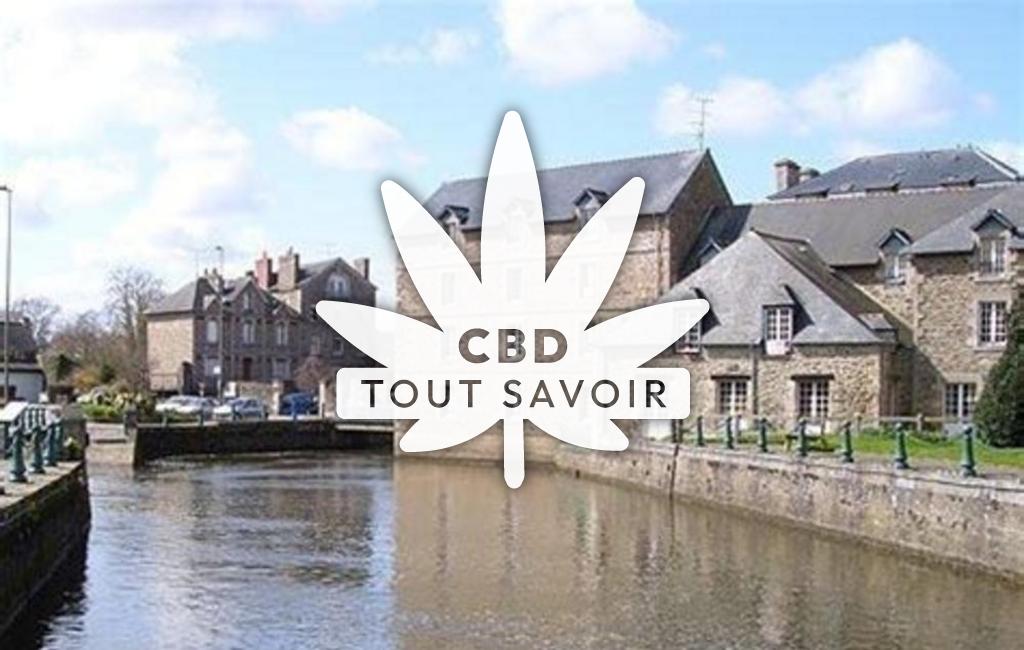 Village à Pledeliac avec feuille Cannabis CBD