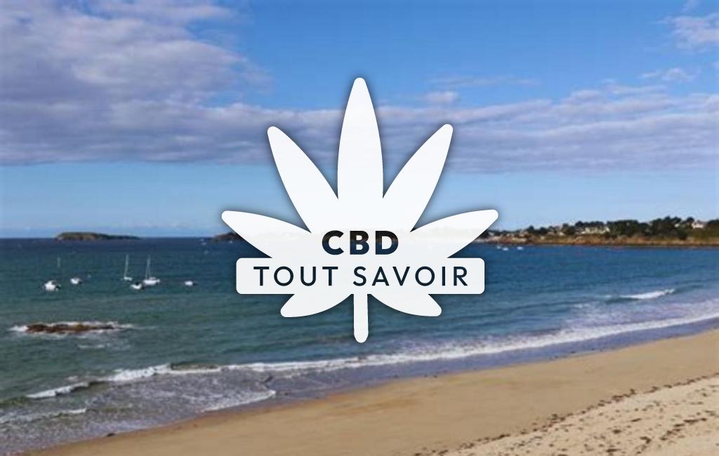 Village à Saint-Rieul avec feuille Cannabis CBD