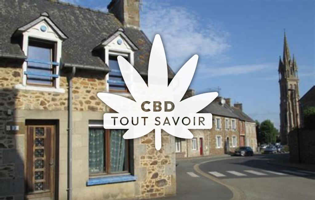 Village à Goudelin avec feuille Cannabis CBD