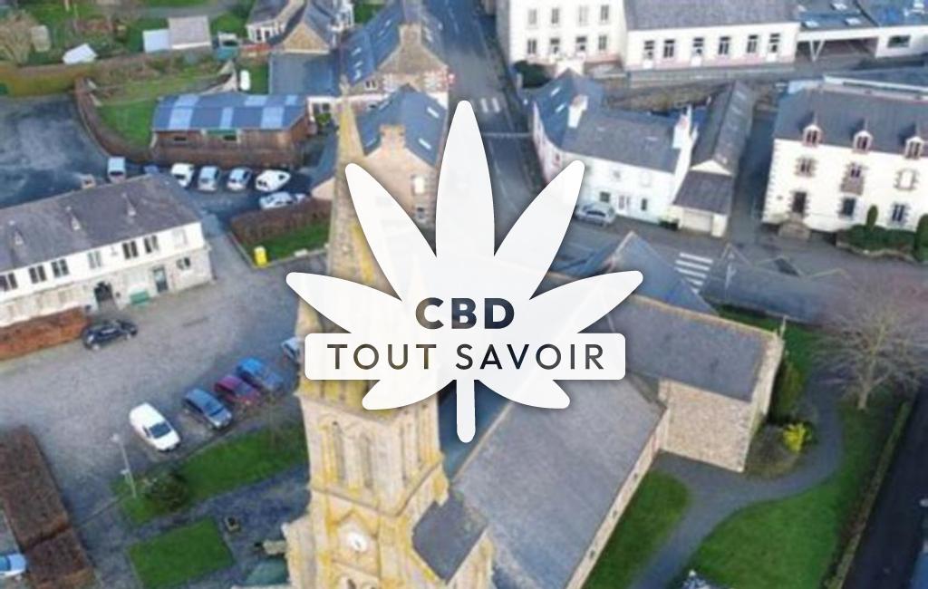 Village à Pleguien avec feuille Cannabis CBD