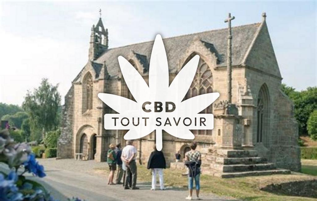 Village à Tremeven avec feuille Cannabis CBD