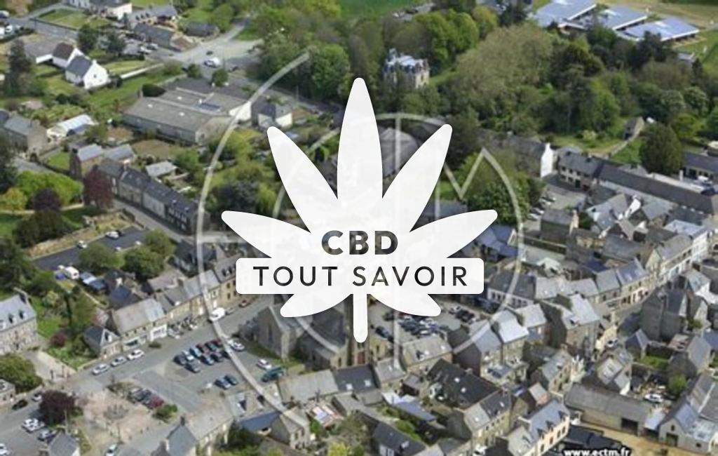 Village à Tressignaux avec feuille Cannabis CBD
