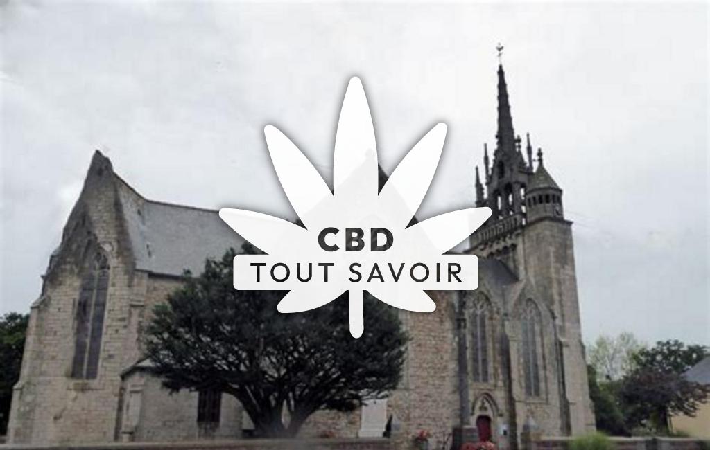Village à Treverec avec feuille Cannabis CBD