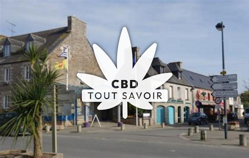 Village à Ploumilliau avec feuille Cannabis CBD