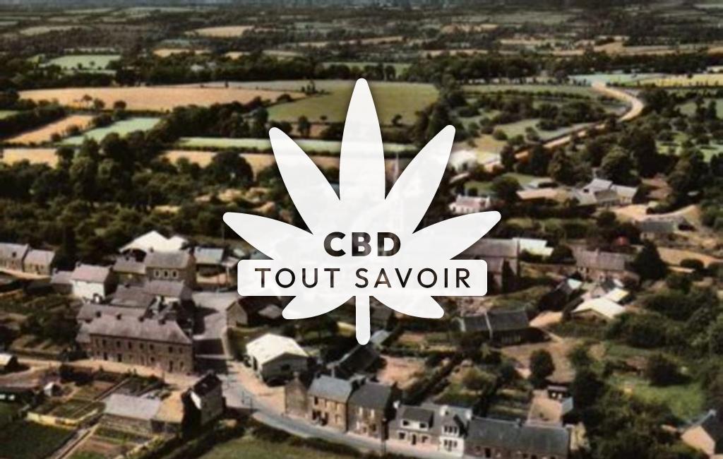 Village à Paule avec feuille Cannabis CBD