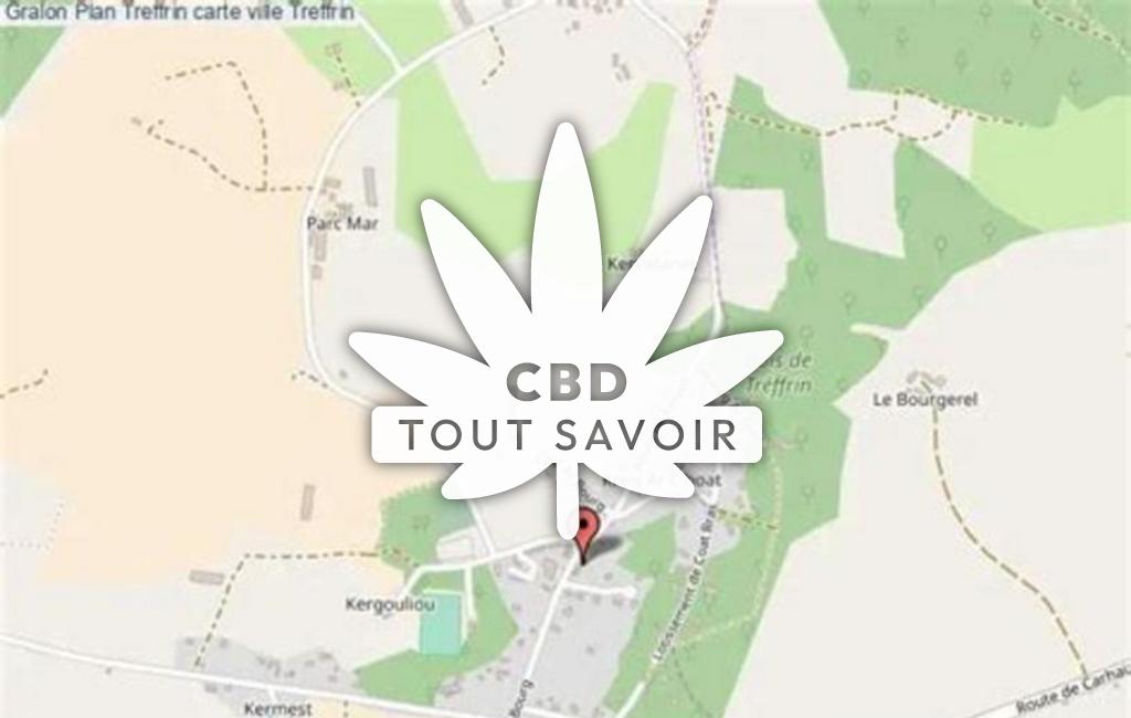 Village à Treffrin avec feuille Cannabis CBD