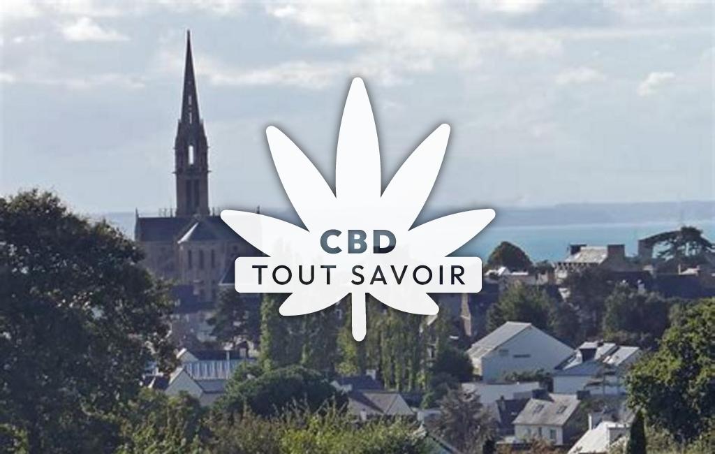 Village à Pleneuf-Val-Andre avec feuille Cannabis CBD