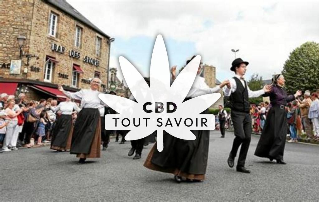 Village à La-Meaugon avec feuille Cannabis CBD