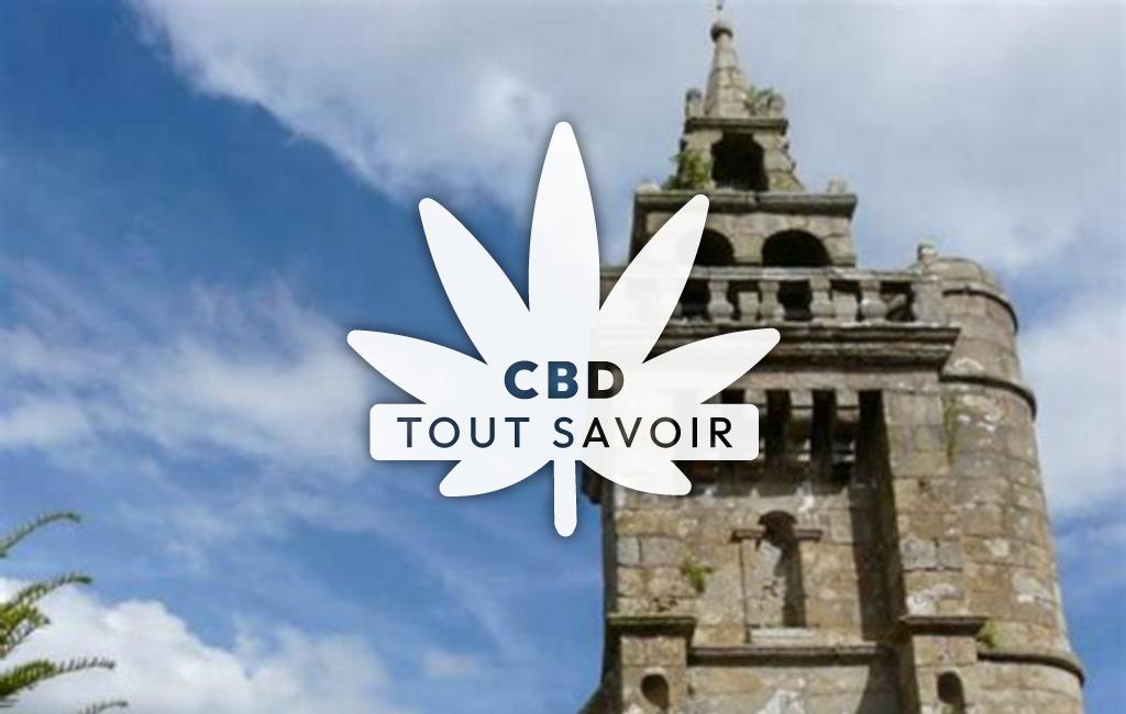 Village à Coatreven avec feuille Cannabis CBD