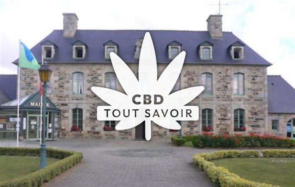 Village à Langoat avec feuille Cannabis CBD