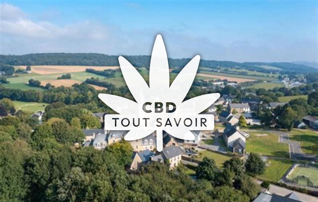 Village à Le-Quillio avec feuille Cannabis CBD