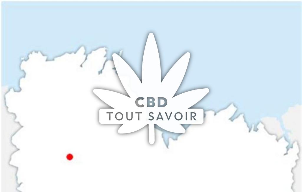 Village à Kerien avec feuille Cannabis CBD