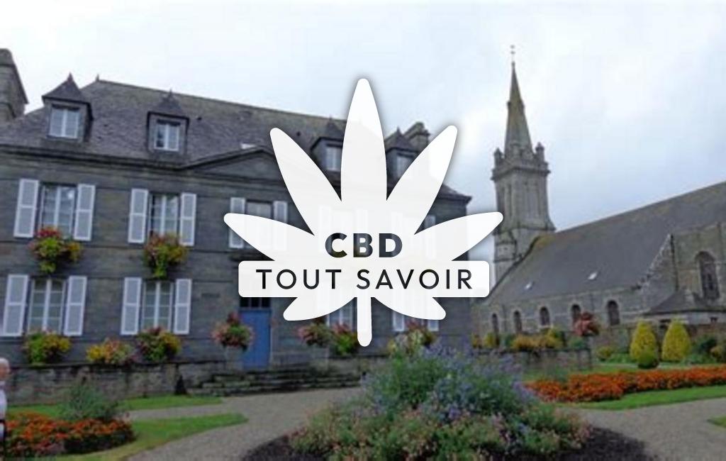 Village à Gouarec avec feuille Cannabis CBD