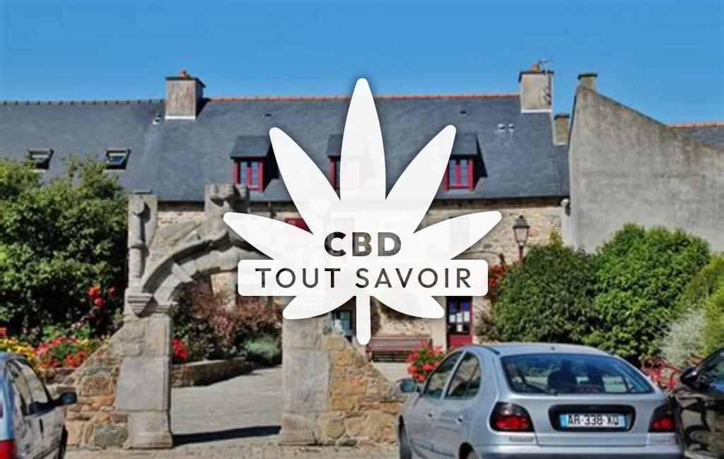 Village à Pleubian avec feuille Cannabis CBD