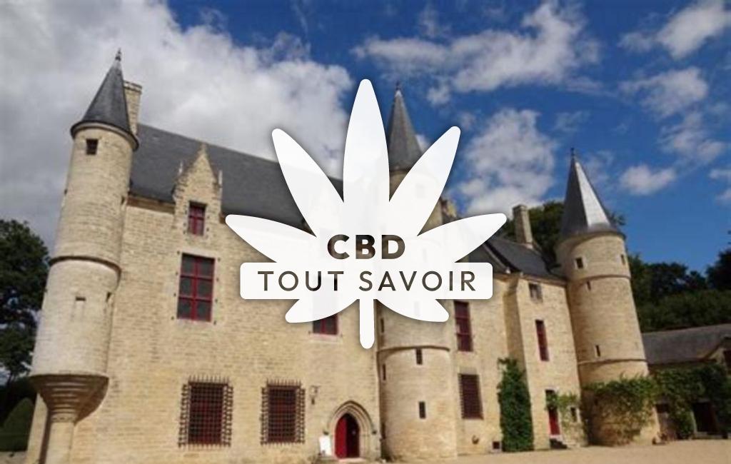 Village à Le-Quiou avec feuille Cannabis CBD