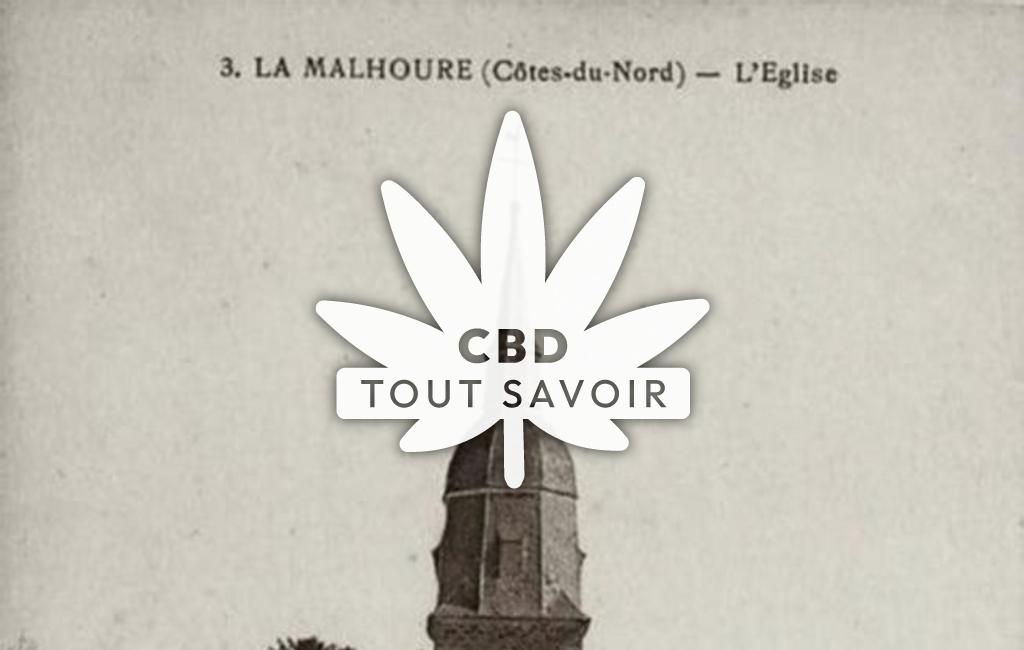 Village à La-Malhoure avec feuille Cannabis CBD