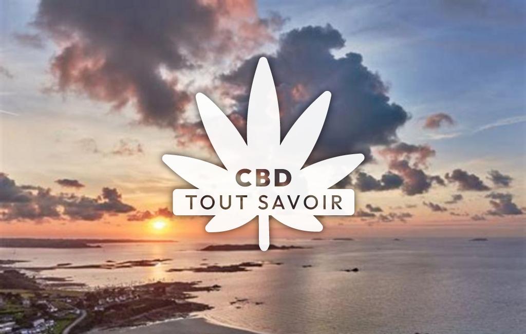 Village à Trevou-Treguignec avec feuille Cannabis CBD