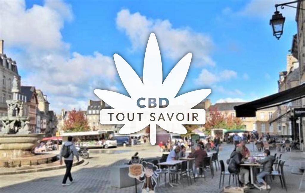 Village à TregaSaintel avec feuille Cannabis CBD