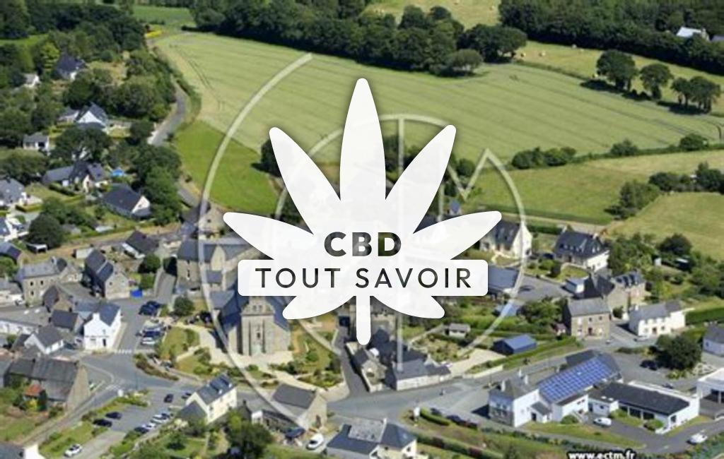 Village à Plaine-Haute avec feuille Cannabis CBD