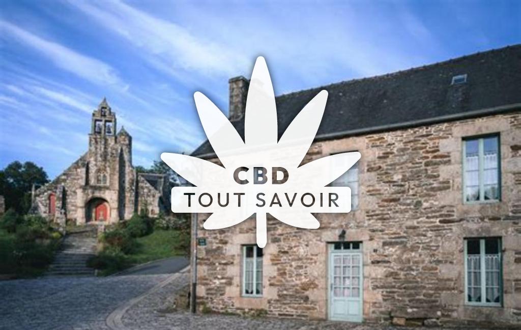 Village à Belle-Isle-en-Terre avec feuille Cannabis CBD