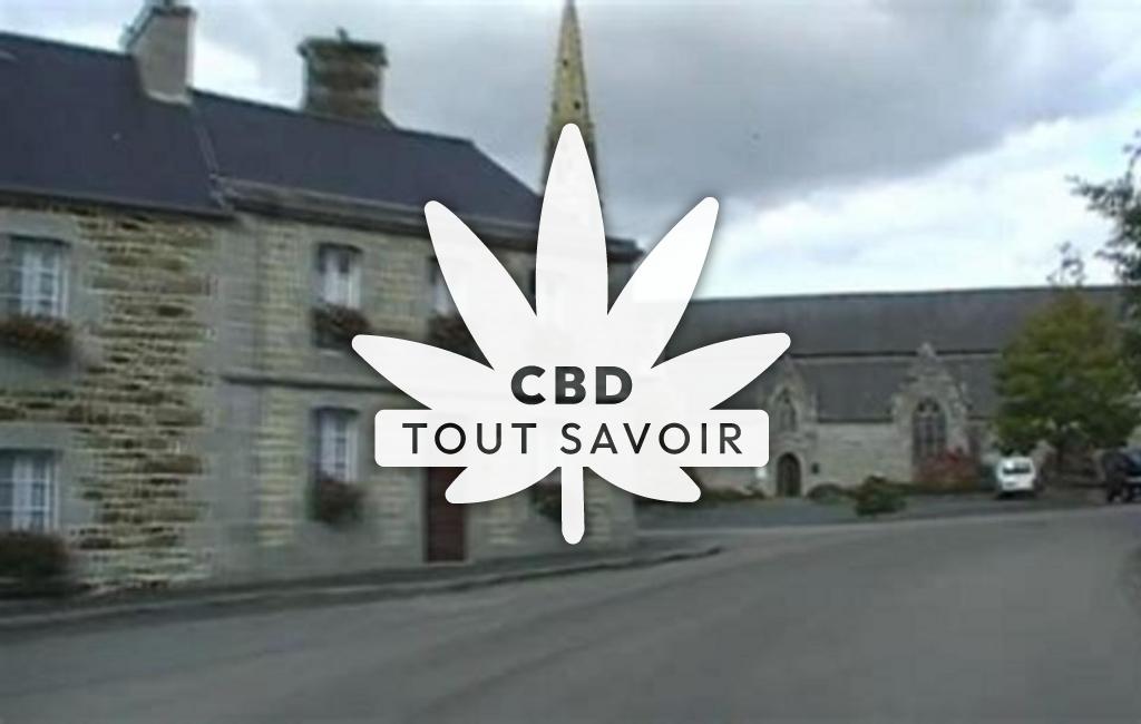 Village à Plougonver avec feuille Cannabis CBD