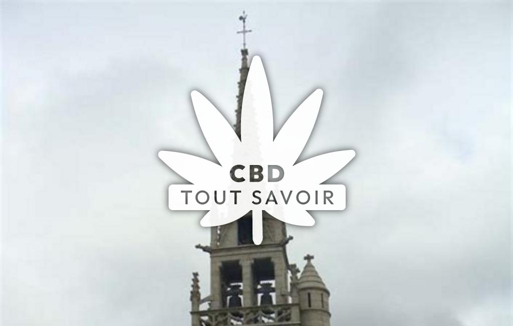 Village à Plounevez-Moedec avec feuille Cannabis CBD