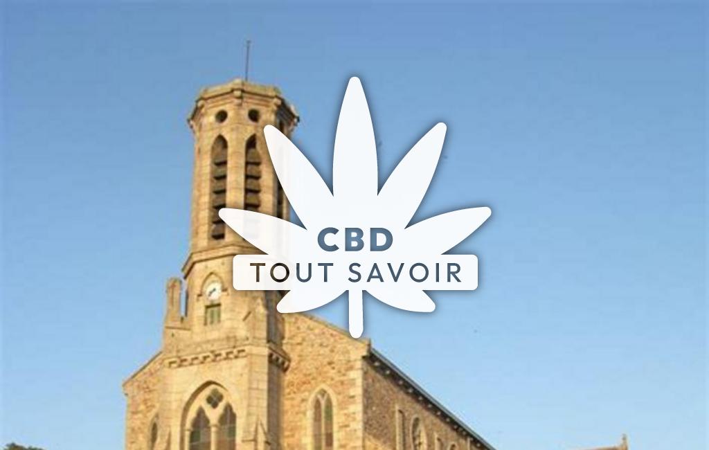 Village à Plourivo avec feuille Cannabis CBD