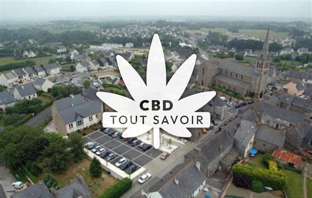 Village à Pledran avec feuille Cannabis CBD