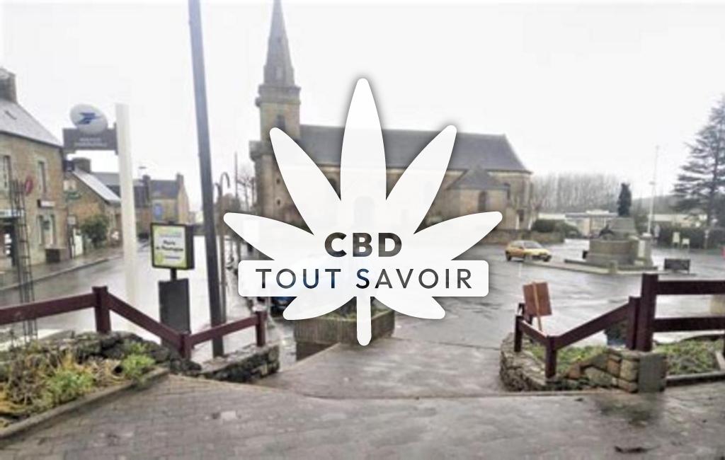 Village à Ploumagoar avec feuille Cannabis CBD