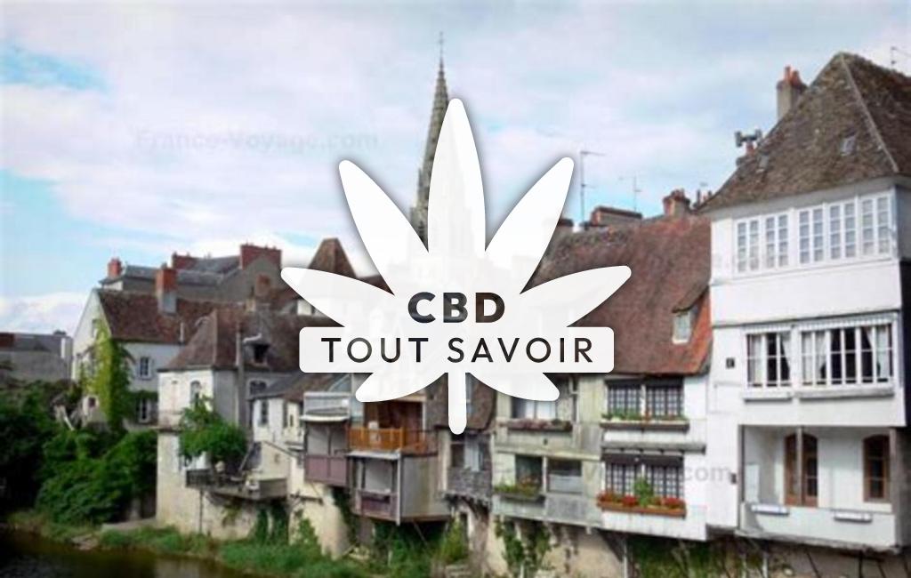 Village à Saint-Laurent avec feuille Cannabis CBD