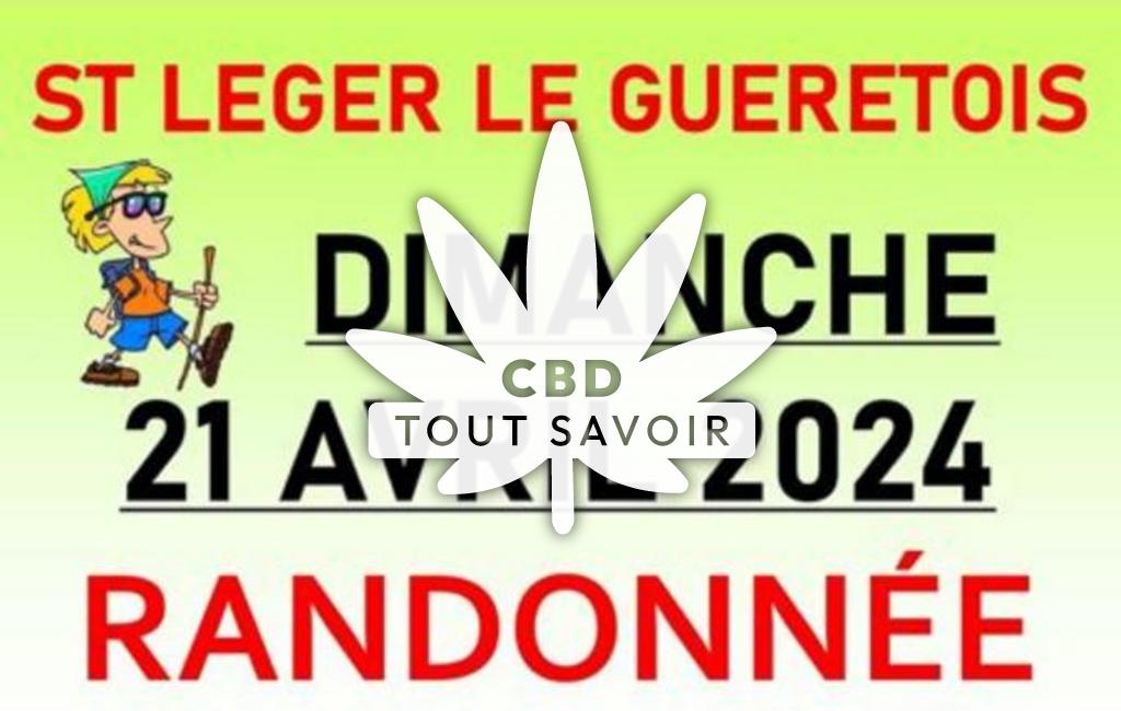 Village à Saint-Leger-le-Gueretois avec feuille Cannabis CBD