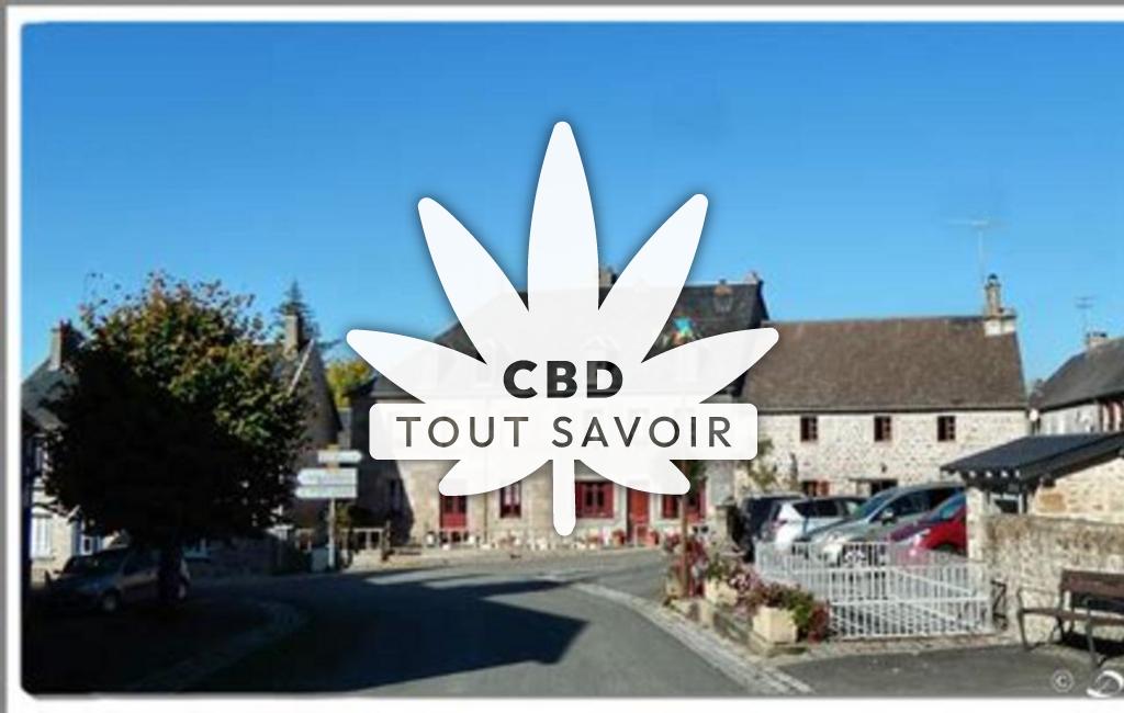 Village à Feniers avec feuille Cannabis CBD