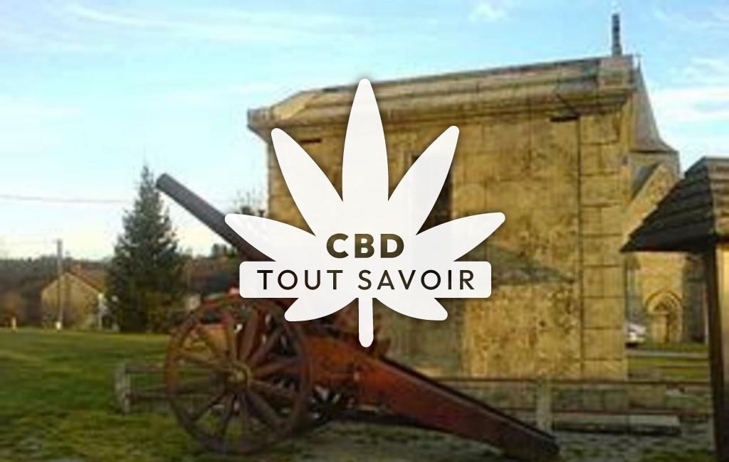 Village à Banize avec feuille Cannabis CBD