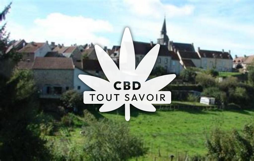 Village à Chenerailles avec feuille Cannabis CBD