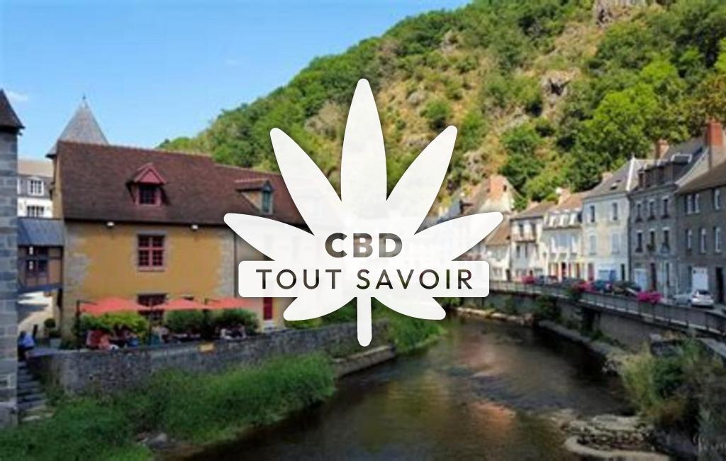 Village à Saint-Loup avec feuille Cannabis CBD