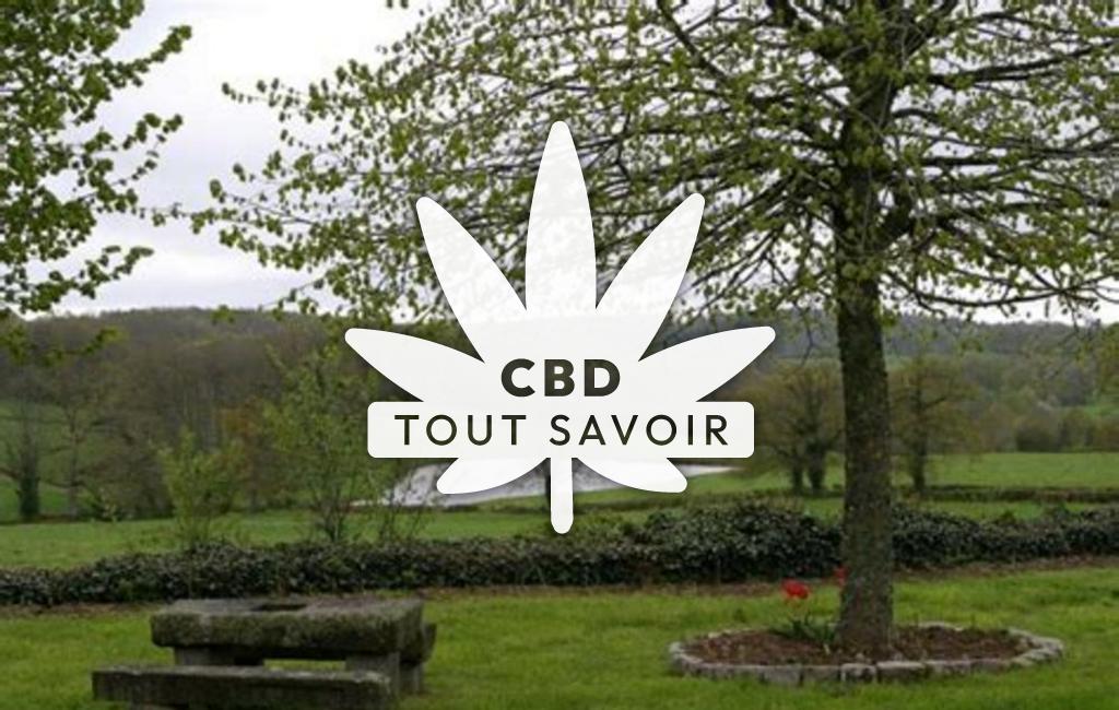 Village à Vigeville avec feuille Cannabis CBD