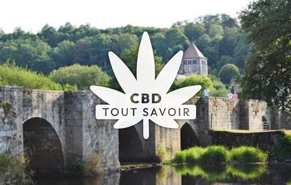Village à Ahun avec feuille Cannabis CBD