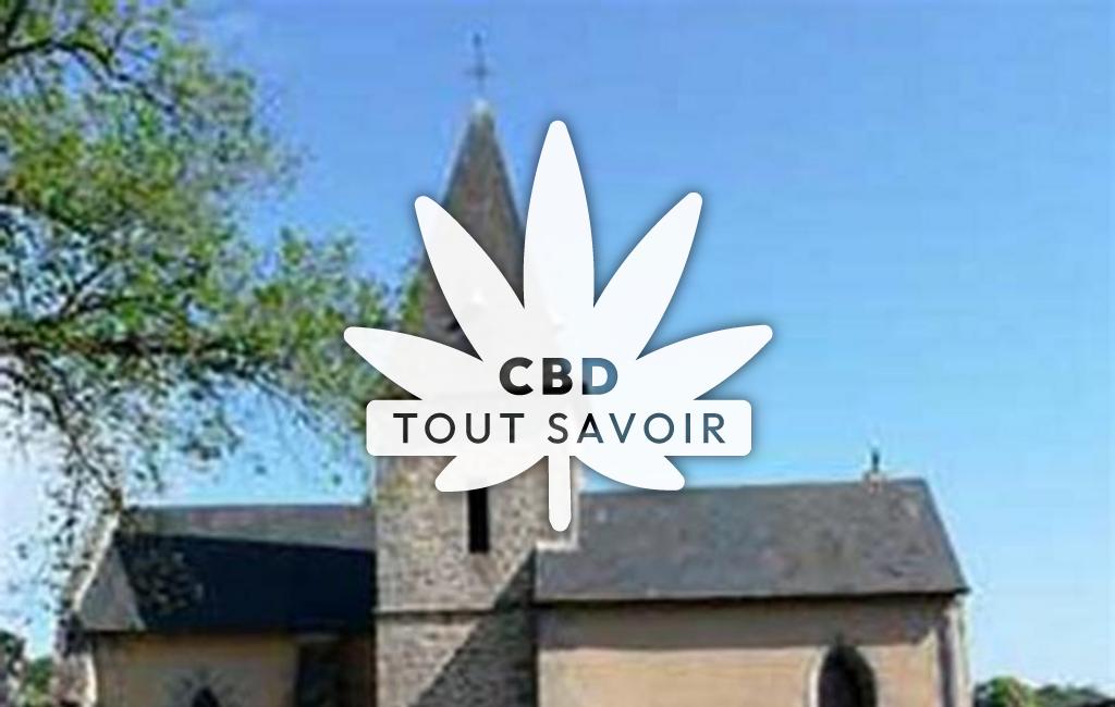 Village à La-Chapelle-Baloue avec feuille Cannabis CBD