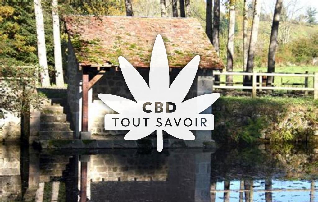 Village à Alleyrat avec feuille Cannabis CBD