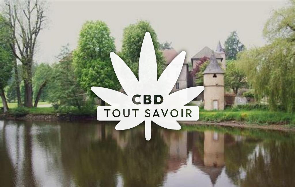 Village à Blessac avec feuille Cannabis CBD