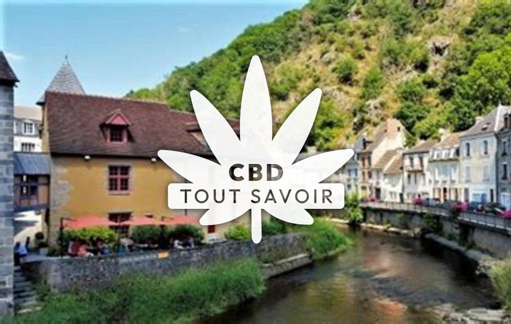 Village à Saint-Amand avec feuille Cannabis CBD