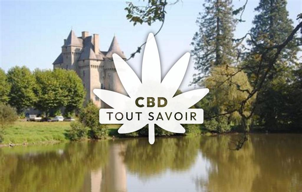 Village à Saint-Maixant avec feuille Cannabis CBD