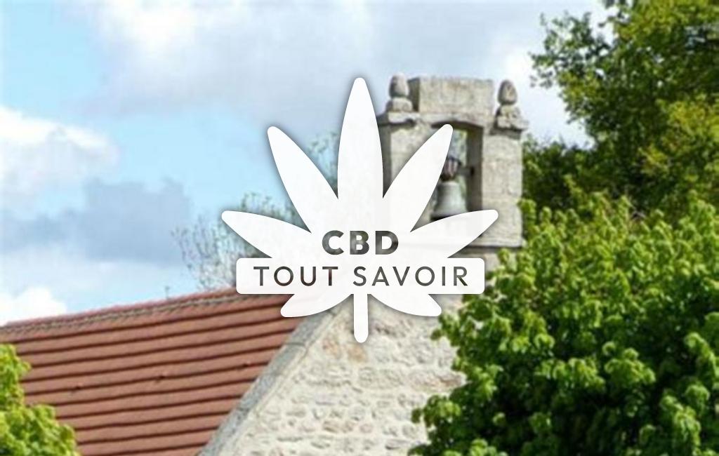 Village à Saint-Marc-A-Frongier avec feuille Cannabis CBD