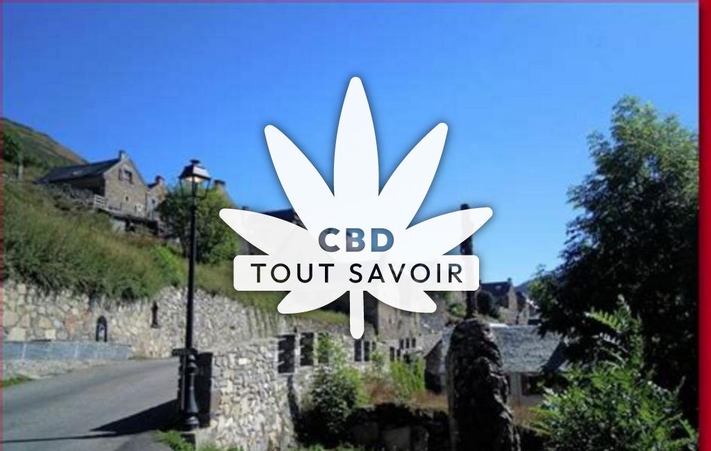 Village à Aulon avec feuille Cannabis CBD