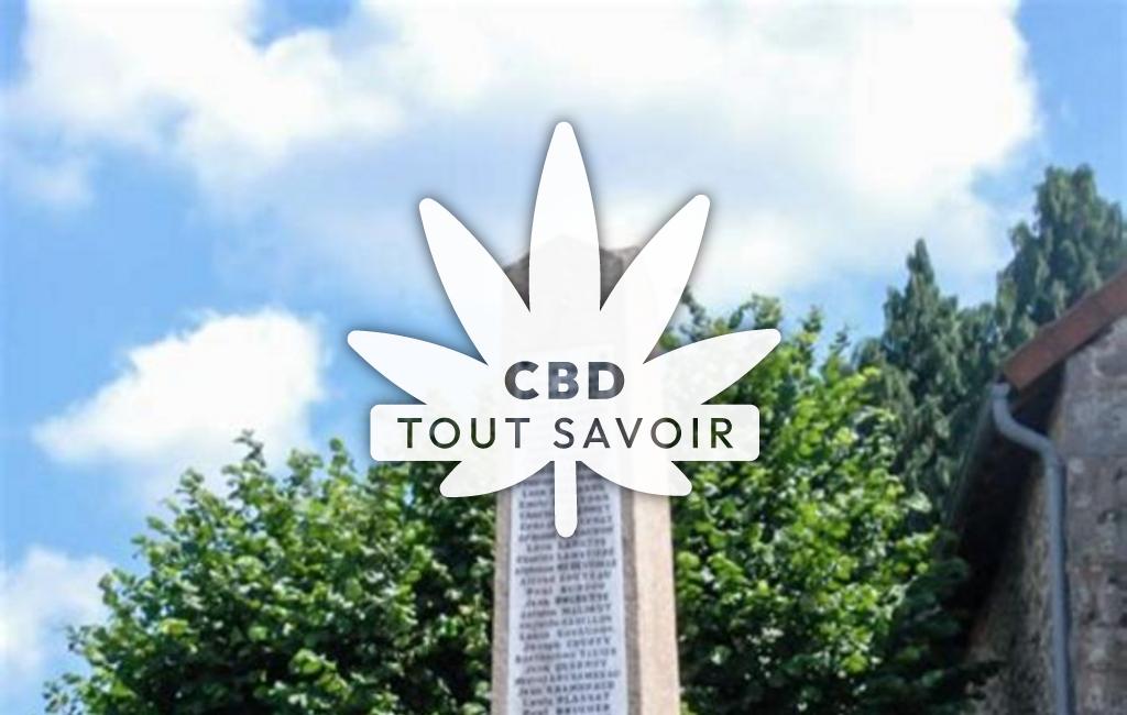 Village à Ceyroux avec feuille Cannabis CBD